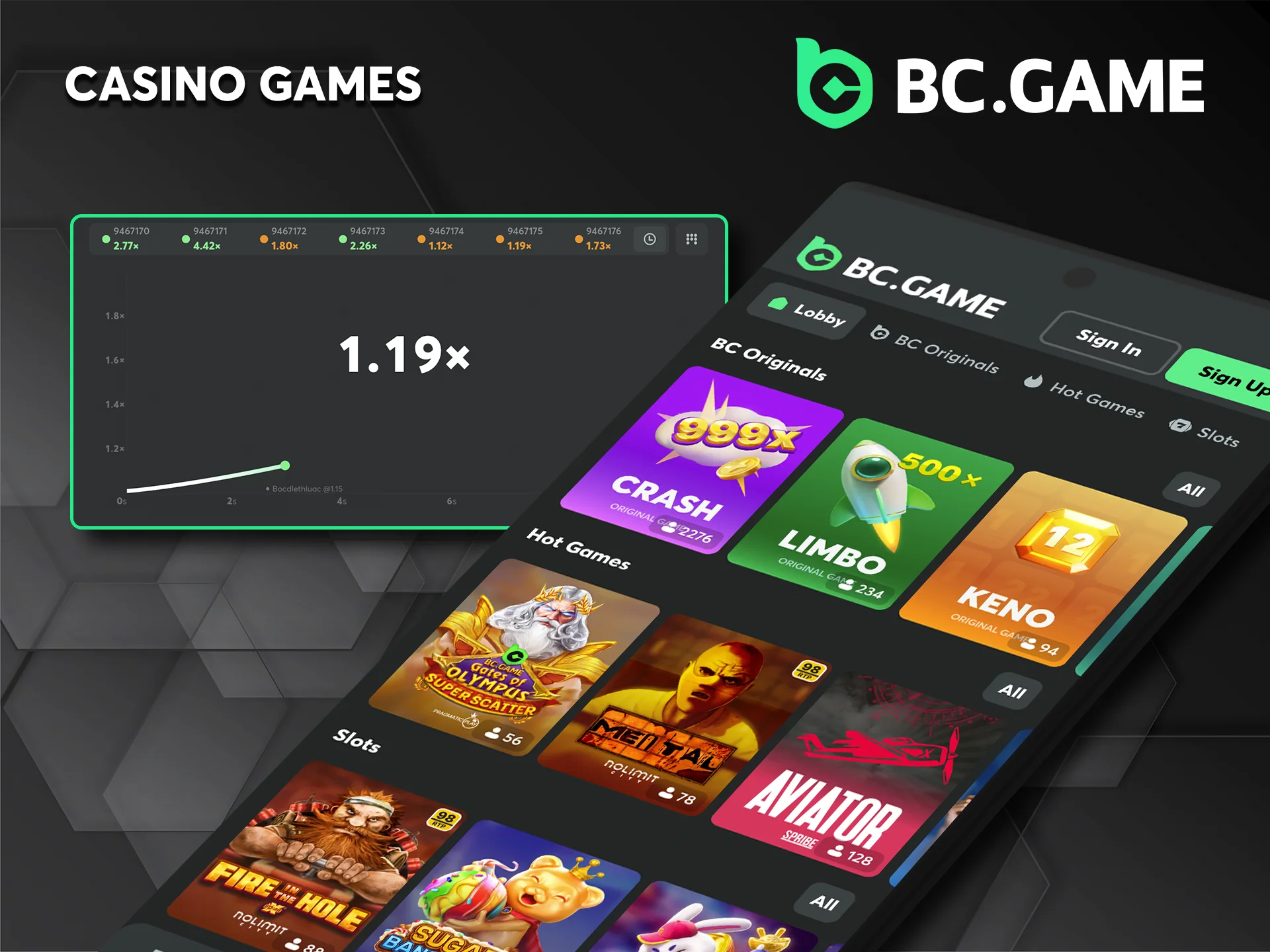Try the best casino games on the BC Game app.