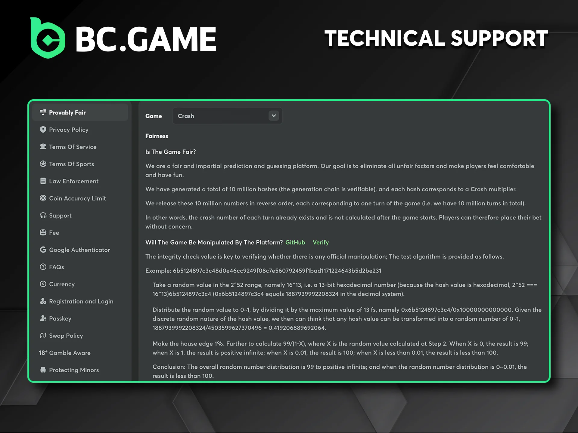Please open this page to view a list of the most frequently asked questions that may arise when using the BC Game website.